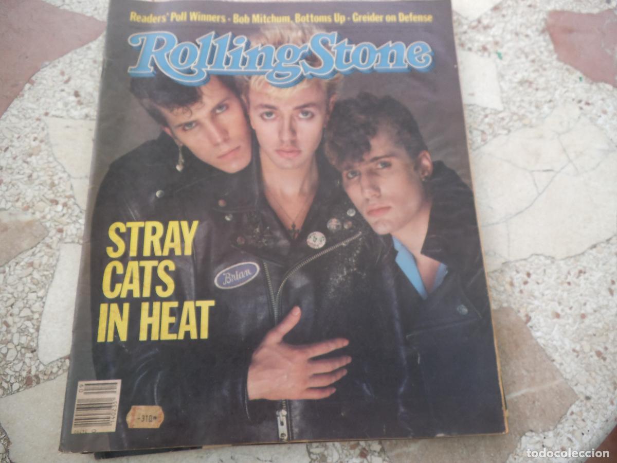 Revistas de m&uacute;sica: rolling stone n&ordm; 390, 1983, stray cats, poll winners, bob mitchum, bottoms,