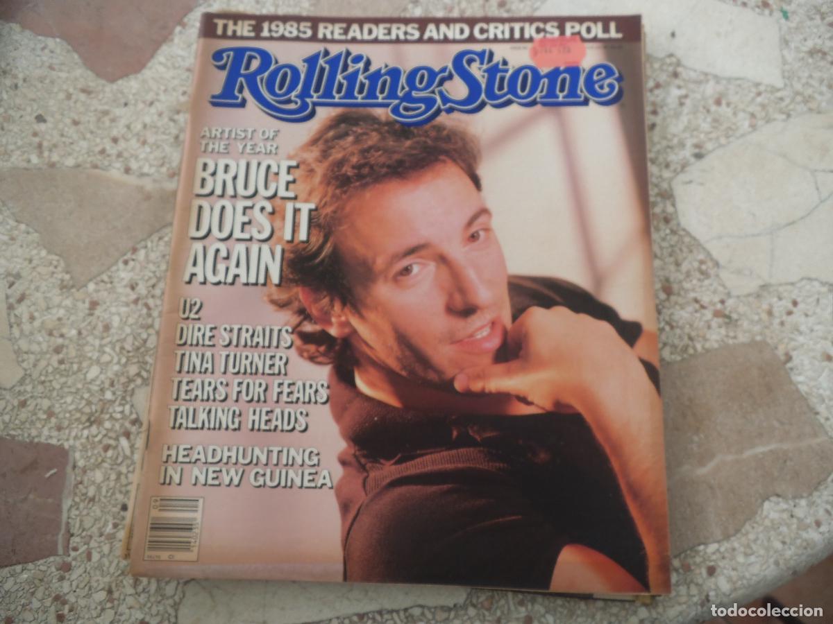 Revistas de m&uacute;sica: rolling stone n&ordm; 468, 1986, bruce, u2, dire straits tina turner, tears for fears, talking heads,