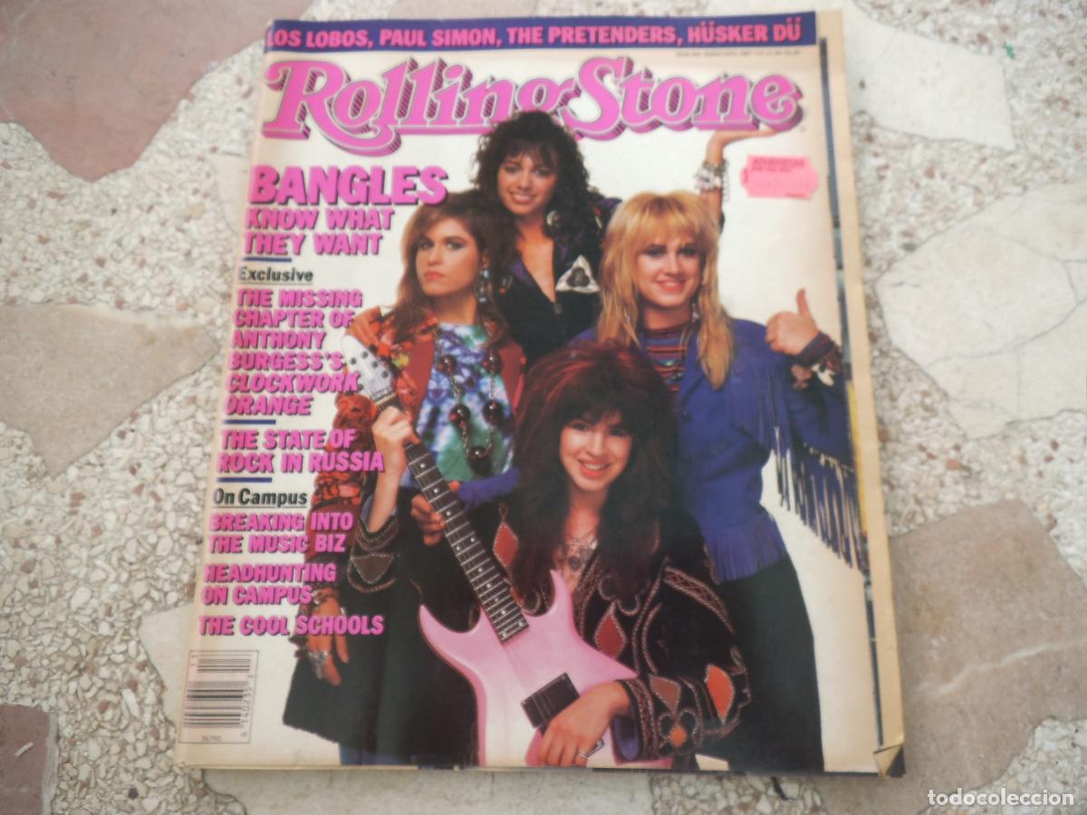 Revistas de m&uacute;sica: rolling stone n&ordm; 496 ,1987, bangles, los lobos. paul simon, the pretenders, rock russia