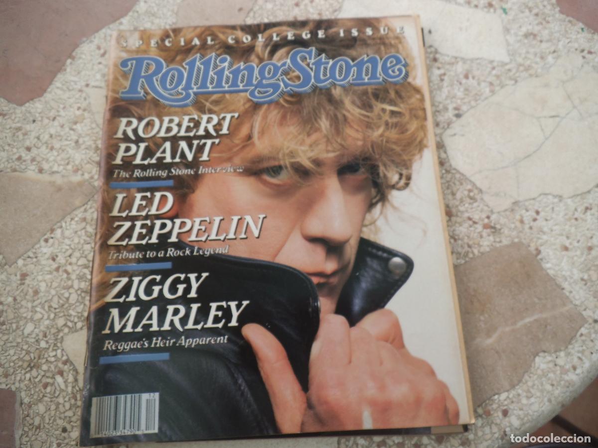 Revistas de m&uacute;sica: rolling stone n&ordm; 522,1988, special college issuerobert nplant, led zeppelin, ziggy marley,
