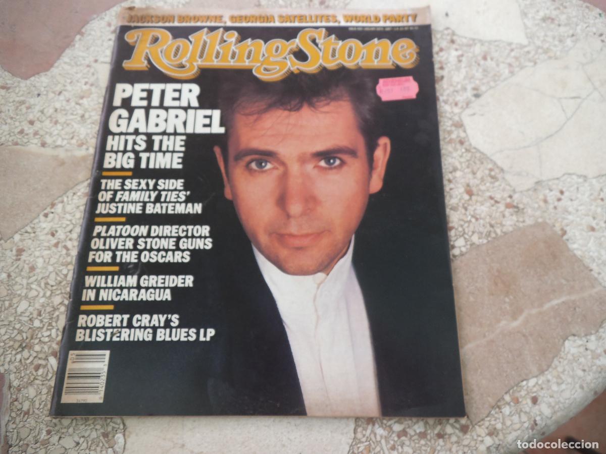 Revistas de m&uacute;sica: rolling stone n&ordm; 492, 1987, peter gabriel, jackson browne, georgia satellites, william greider