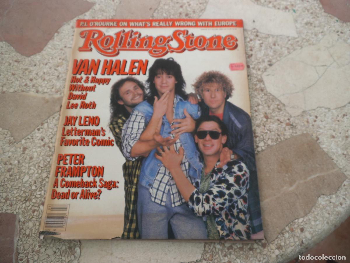 Revistas de m&uacute;sica: rolling stone n&ordm; 477, 1986, van halen, jay leno, peter frampton, qaddafi, duck