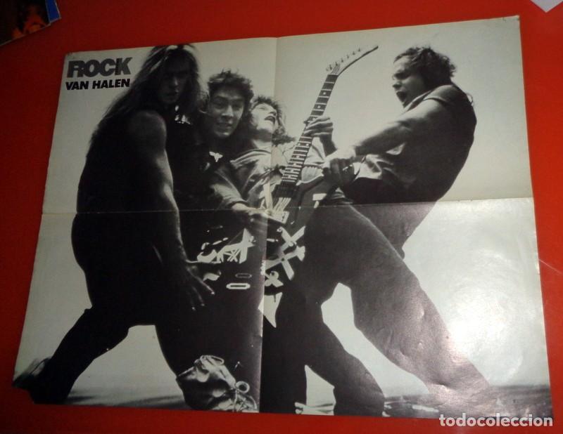 Revistas de m&uacute;sica: DOBLE P&Oacute;STER ANTIGUO REVISTA ROCK ESPEZIAL - VAN HALEN y LED ZEPPELIN - HEAVY ROCK