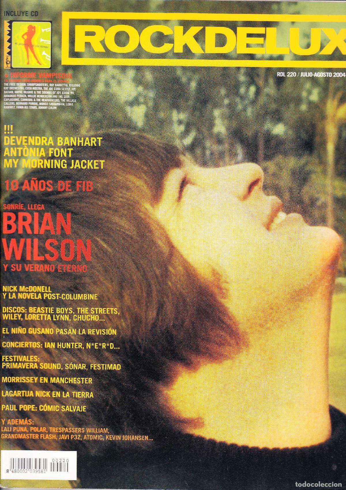 Revistas de m&uacute;sica: ROCK DE LUX. N&ordm; 220. BRIAN WILSON, DEVENDRA BANHART, ESPECIAL FIB, EL NI&Ntilde;O GUSANO