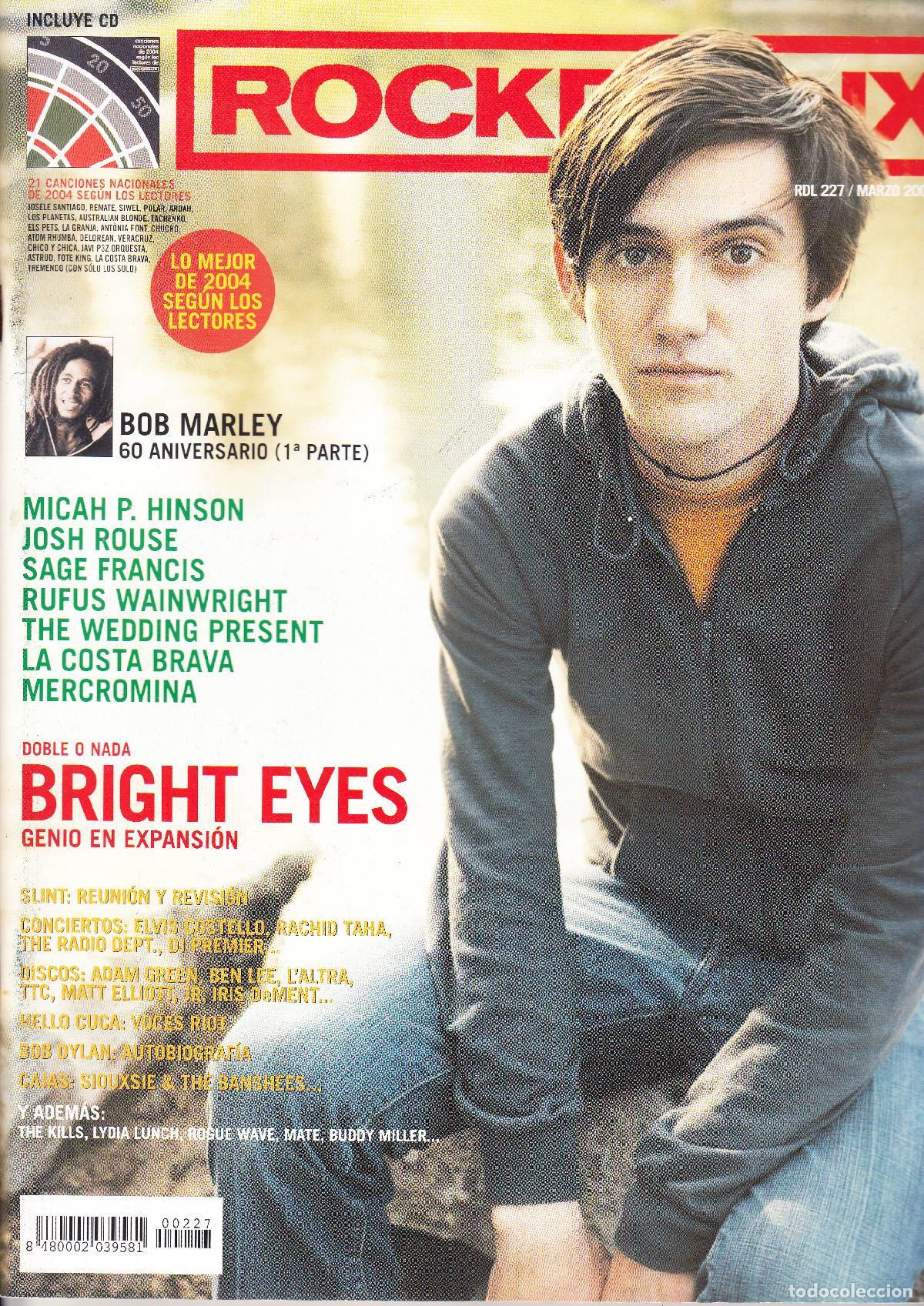 Revistas de m&uacute;sica: ROCK DE LUX. N&ordm; 227. BOB MARLEY, MERCROMINA, BRIGHT EYES, SAGE FRANCIS, THE WEDDING PRESENT