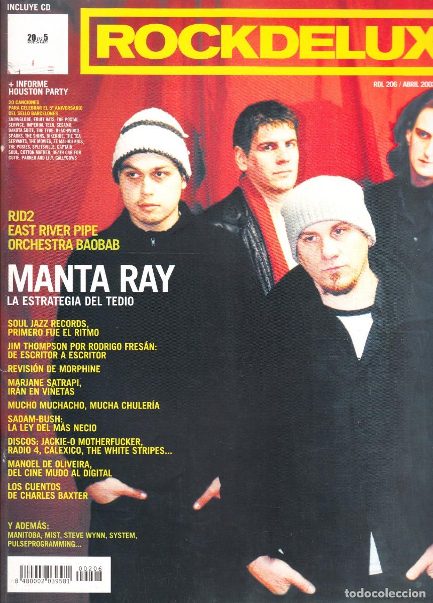 Revistas de m&uacute;sica: ROCK DE LUX. N&ordm; 206. MANTA RAY, JIM THOMPSON, MORPHINE, RID2, EAST RIVER PIPE