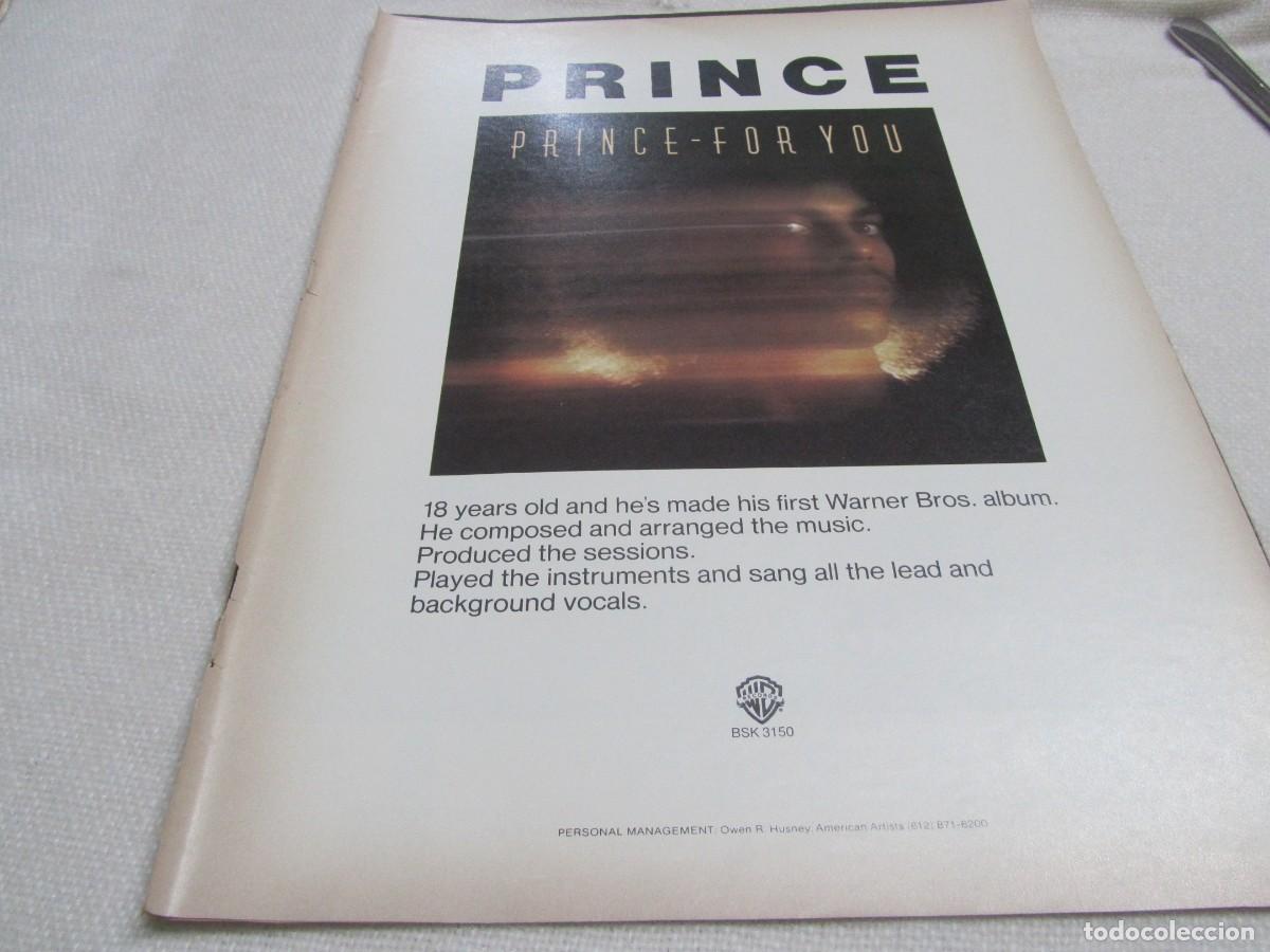 Revistas de m&uacute;sica: PRINCE, ANUNCIO DE PRENSA