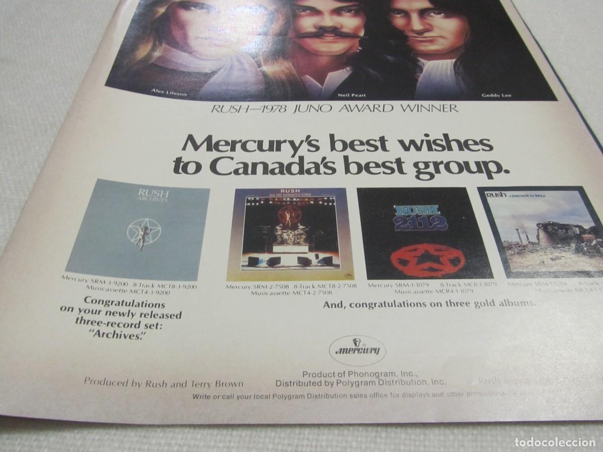 Revistas de m&uacute;sica: RUSH, ANUNCIO DE PRENSA - Foto 3