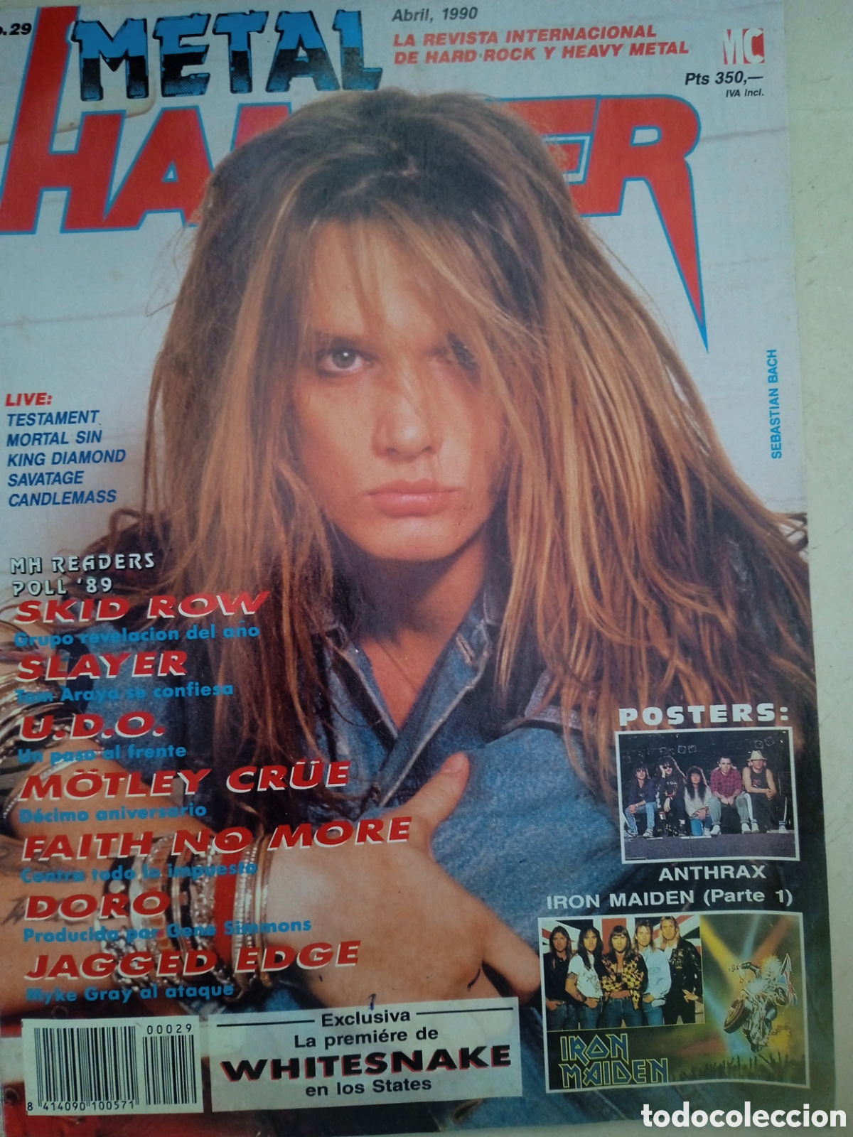Revistas de m&uacute;sica: Revista Metal Hammer n&deg;29 abril 90