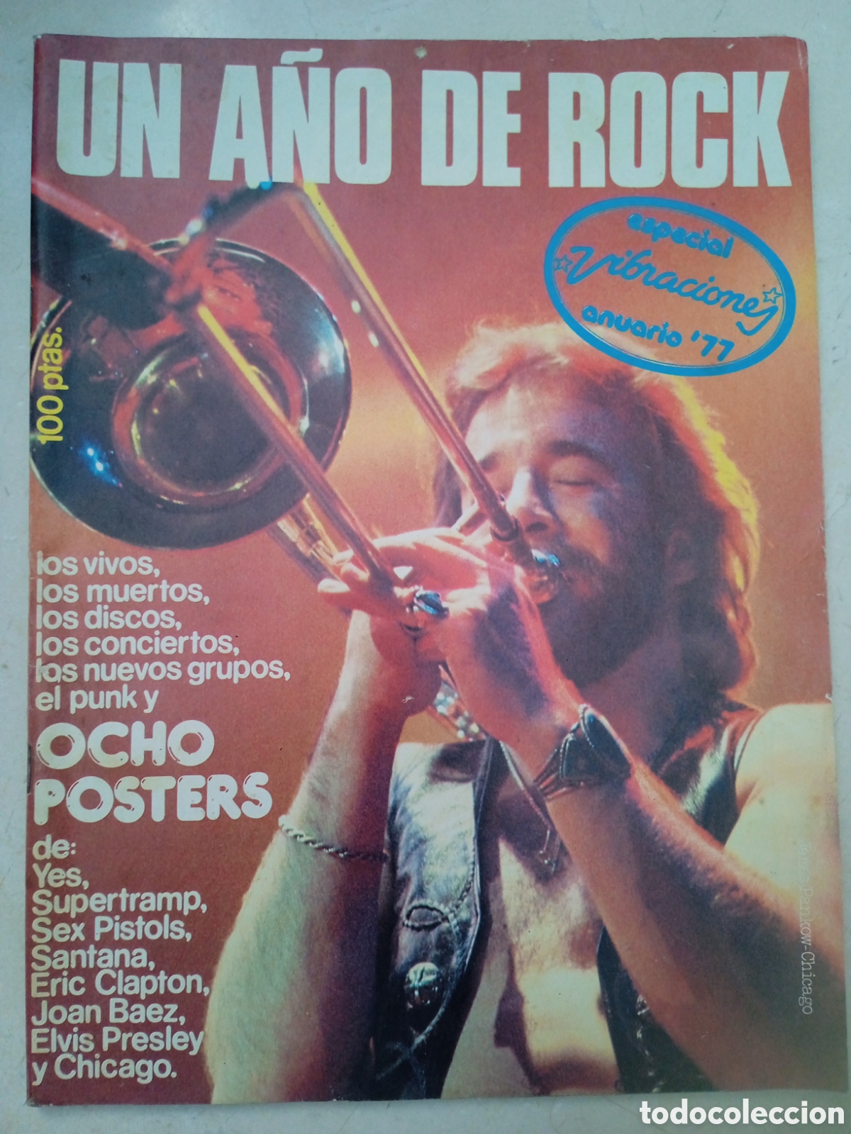 Revistas de m&uacute;sica: Revista Un A&ntilde;o de Rock especial Vibraciones 77