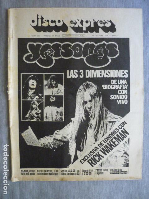 Music magazines: DISCO EXPRES N&ordm; 246 1973 YES/ SLADE / FOCUS