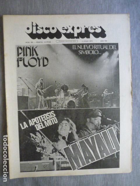 Revistas de m&uacute;sica: DISCO EXPRES N&ordm; 282 1974 PINK FLOYD MAYALL STORM LOU REED ALCATRAZ RONNIE WOOD CATS STEVENS