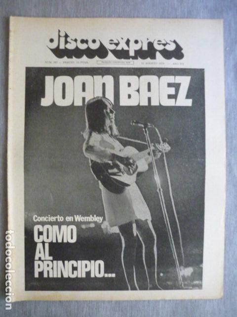 Magazines de musique: DISCO EXPRES N&ordm; 287 JOAN BAEZ, VAN MORRISON,ERIC CLAPTON,BEATLES,ANA Y JOHNNY,ALLMAN BROTHERS