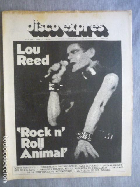 Revistas de m&uacute;sica: DISCO EXPRES N&ordm; 289 LOU REED, ORQUESTA MIRASOL