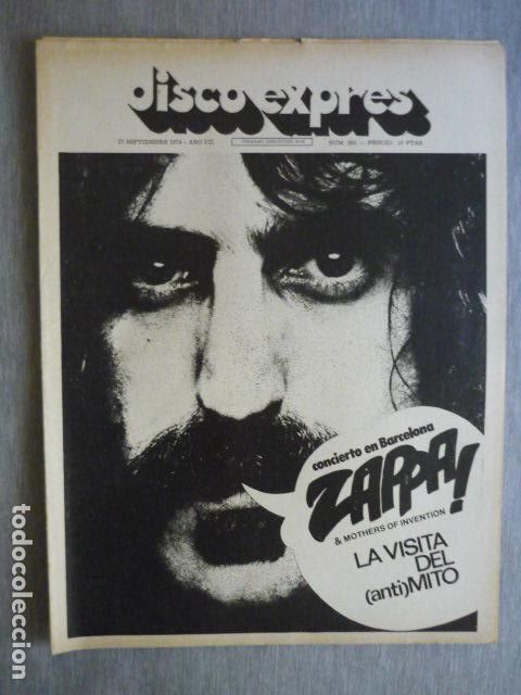 Music magazines: DISCO EXPRES N&ordm; 293 1974 FRANK ZAPPA TEATRO CAPSA SYD BARRET GRATEFUL DEAD DEEP PURPLE LEONARD COHEN