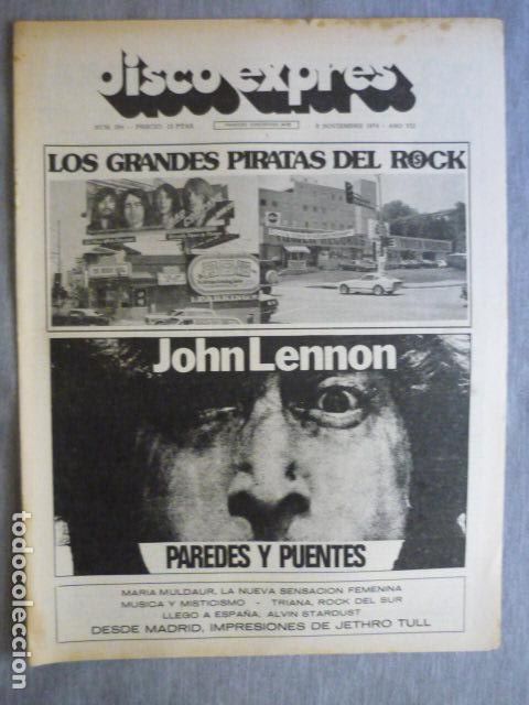 Music magazines: DISCO EXPRES N&ordm; 299 JOHN LENNON, MARIA MALDAUR, TRIANA ROCK