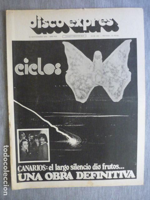 Revistas de m&uacute;sica: DISCO EXPRES N&ordm; 301 1974 CANARIOS CICLOS QUEEN ELTON JOHN JIMMY HENDRIX NEKTAR ROLLING STONES CALCHA