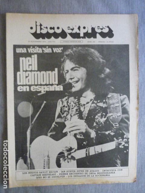 Riviste di musica: DISCO EXPRES N&ordm; 302 Neil Diamond / Savoy Brown / Ian Hunter / Who