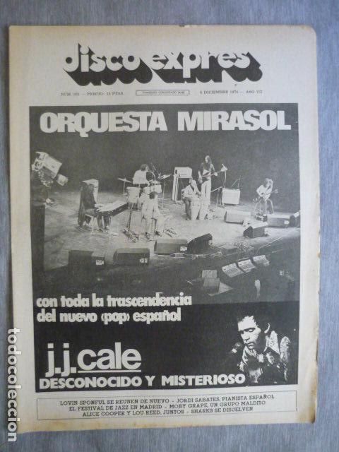 Music magazines: DISCO EXPRES N&ordm; 303 ORQUESTRA MIRASOL SALSA CATALANA J.J. CALE MOBY GRAPE DEKE LEONARD SPARKS