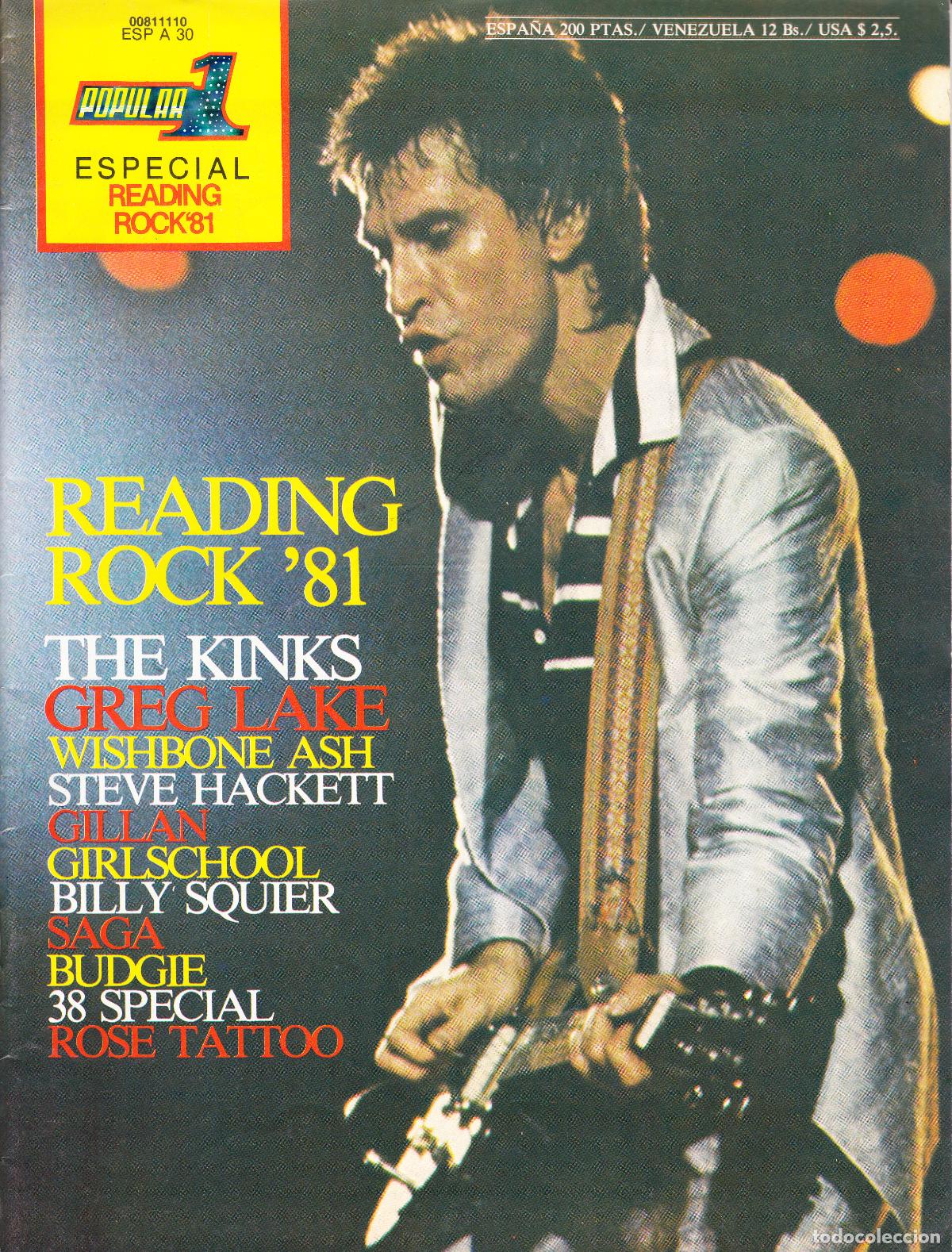 Revistas de m&uacute;sica: POPULAR 1. ESPECIAL READING ROCK 1981.