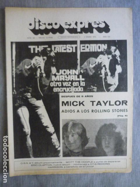 Music magazines: DISCO EXPRES N&ordm; 307 1975 TEMPEST MICK TAYLOR GEORGE HARRISON ENGLAND 75 PATXI ANDION THE LATEST EDIT