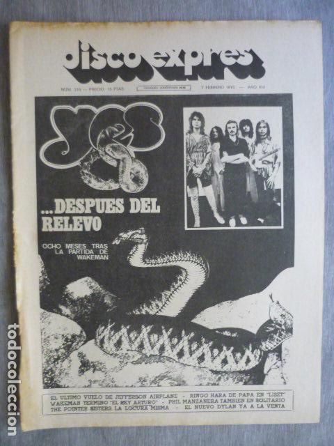 Music magazines: DISCO EXPRES N&ordm; 311 YES BEATLES DYLAN BOWIE RAIMON