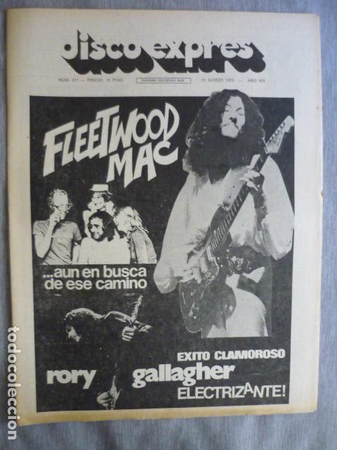 Music magazines: DISCO EXPRES N&ordm; 317 FLEETWOOD MAC RORY GALLAGHER MANFRED MANN VEGA BURNING