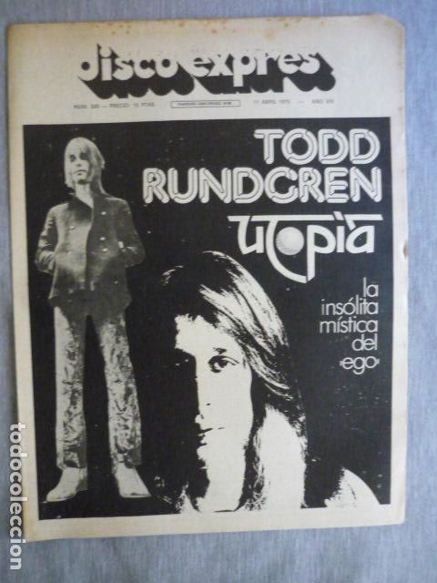 Magazines de musique: DISCO EXPRES N&ordm; 320 TODD RUNDGREN JONESY SUPERTRAMP RAIMON GUESS WHO