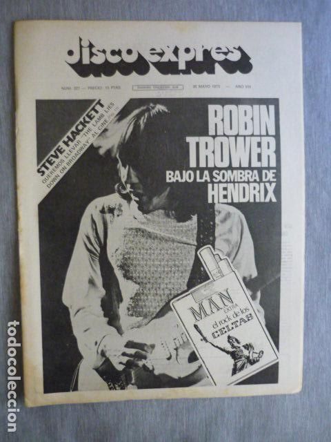 Music magazines: DISCO EXPRES N&ordm; 327 ROBIN TROWER STEVE HACKETT BOB DYLAN MINNIE RIPERTON GLORIA GAYNOR MAN GENESIS