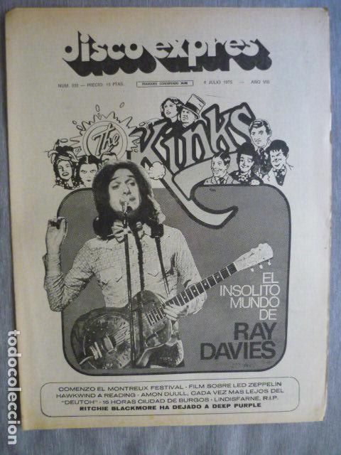 Music magazines: DISCO EXPRES N&ordm; 332 THE KINKS AMERICA DEEP PURPLE AMON DUUL II LINDISFARNE
