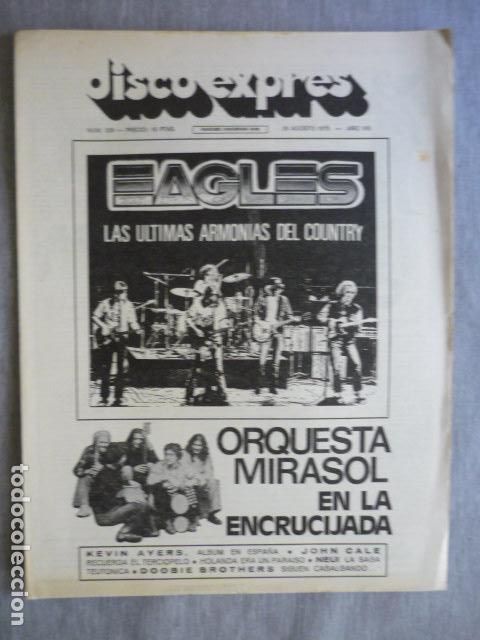 Music magazines: DISCO EXPRES N&ordm; 339 ORQUESTRA MIRASOL KEVIN AYERS JOHN CALE NEU