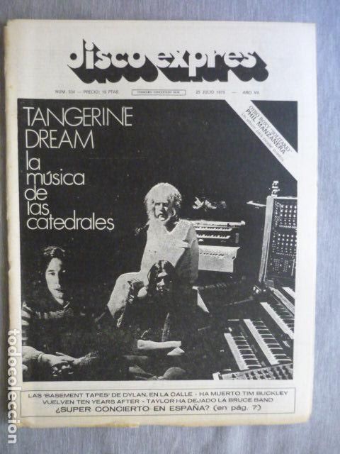 Music magazines: DISCO EXPRES N&ordm; 334 TANGERINE DREAM PHIL MANZANERA