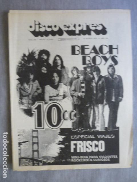 Revistas de m&uacute;sica: DISCO EXPRES N&ordm; 338 beach boys, 10 cc, frisco, gil scott, compa&ntilde;ia electrica dharma, van morr