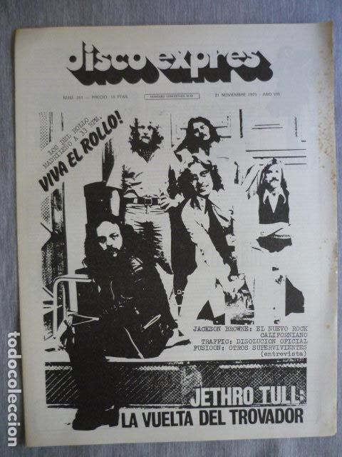 Music magazines: DISCO EXPRES N&ordm; 351 LUIS DE PABLO LUCIANO BERIO FUSIOON ORNETTE COLEMAN