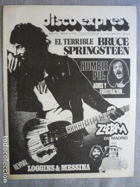 Music magazines: DISCO EXPRES N&ordm; 350 BRUCE SPRINGSTEEN