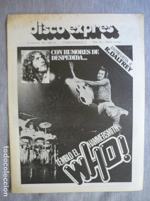 Magazines de musique: DISCO EXPRES N&ordm; 358 THE WHO ROGER DALTREY SOFT MACHINE QUICKSILVER MESSENGER SERVICE