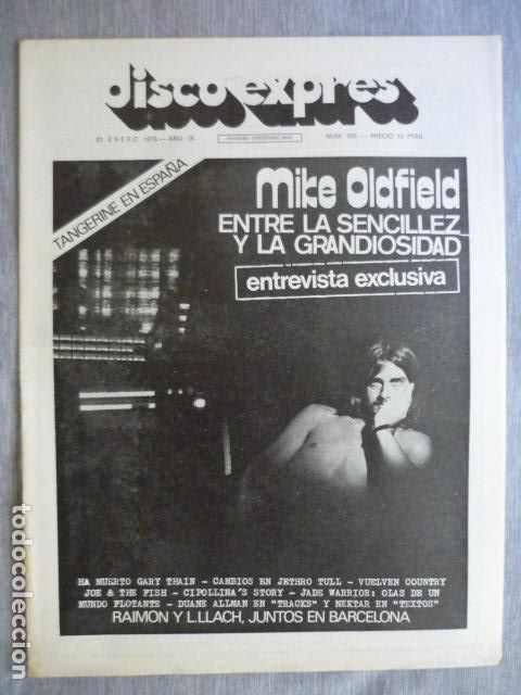 Riviste di musica: DISCO EXPRES N&ordm; 359 FUSIOON MIKE OLDFIELD VICTOR MANUEL JETHRO TULL WARRIOR RAIMON LLUIS LLA NEKTAR