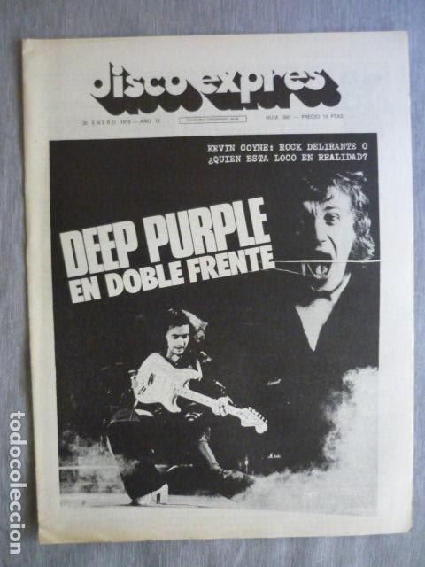 Music magazines: DISCO EXPRES N&ordm; 360 DEEP PURPLE KEVIN COYNE SECTA SONICA CANCION VASCA DUANE ALLMAN