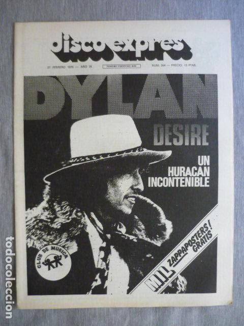 Magazines de musique: DISCO EXPRES N&ordm; 364 BOB DYLAN DESIRE ORIOL TRAMVIA HAMSTER VAINICA DOBLE CARRETERA Y MANTA TRIANA