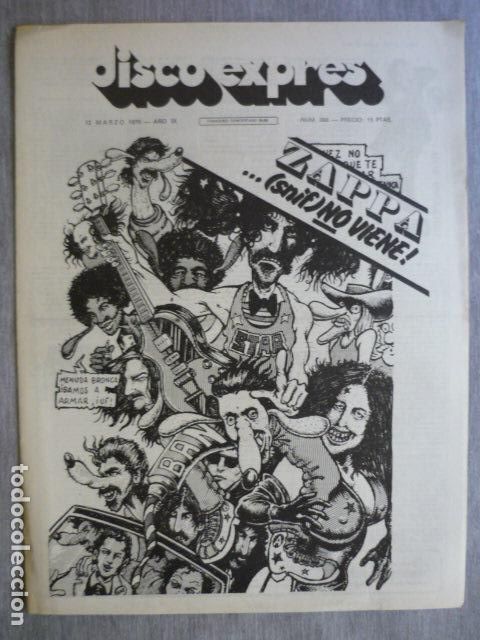 Music magazines: DISCO EXPRES N&ordm; 366 FRANK ZAPPA CEESEPE BANANA LONE STAR NEIL YOUNG ZUMA AQUELARRE LARRY CORYELL