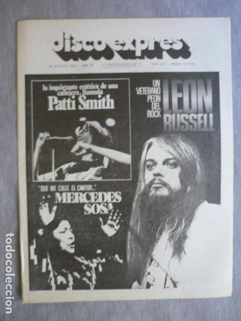 Music magazines: DISCO EXPRES N&ordm; 367 LEON RUSSELL PATTI SMITH SYD BARRETT DON CHERRY JOHNNY WINTER