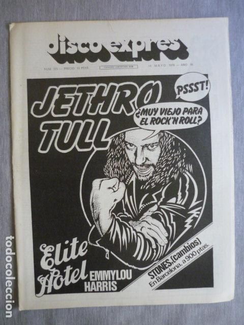 Riviste di musica: DISCO EXPRES N&ordm; 375 JETHRO TULL EMMYLOU HARRIS STONES EUTERPE PASSPORT GRAEME EDGE ALTONA