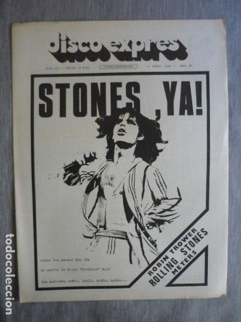 Magazines de musique: DISCO EXPRES N&ordm; 378 ROLLING STONES YARDBIRDS CEESEPE IAN ANDERSON ROBIN TROWER