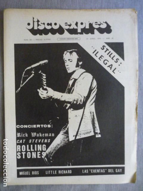 Magazines de musique: DISCO EXPRES N&ordm; 381 STEPHEN STILLS, ROLLING STONES, M.RIOS, L. RICHARD