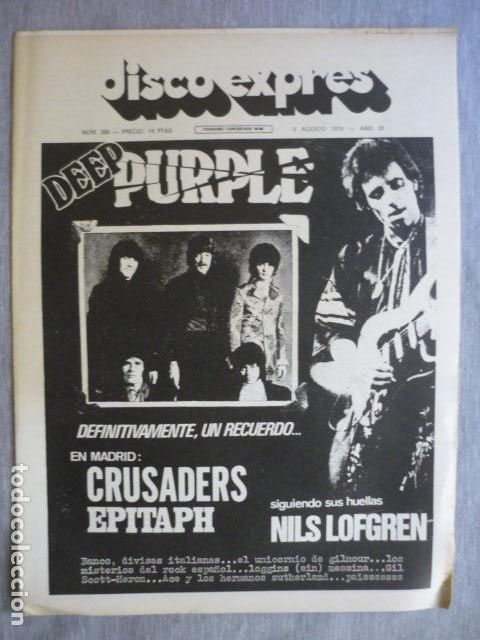 Music magazines: DISCO EXPRES N&ordm; 386 DEEP PURPLE, EPITAPH