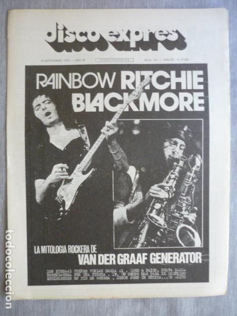 Magazines de musique: DISCO EXPRES N&ordm; 391 RAINBOW RITCHIE BLACKMORE VAN DER GRAAF GENERATOR CANCIU MOZU ASTURIAN