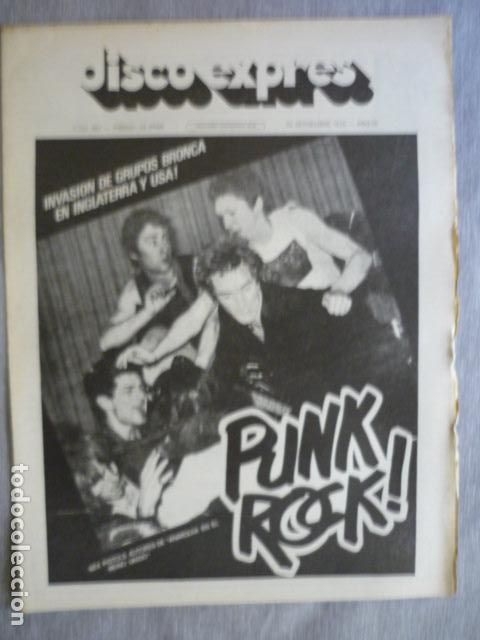 Magazines de musique: DISCO EXPRES N&ordm; 393 Sex Pistols, Blay Tritono, Neil Young, King Crimson