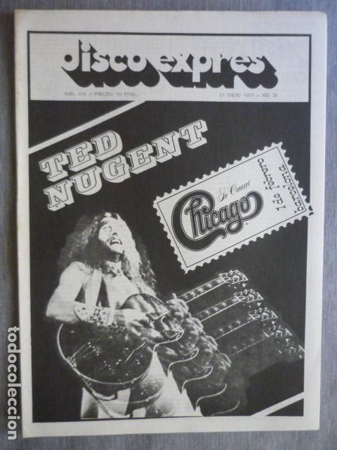 Music magazines: DISCO EXPRES N&ordm; 410 TED NUGENTSISA DEEP PURPLE BLOQUE JOHN CIPOLLINA