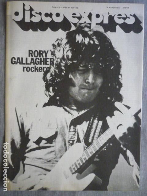 Music magazines: DISCO EXPRES N&ordm; 419 RORY GALLAGHER GLENN PHILLIPS STEVE HARLEY PARACELSO GWENDAL