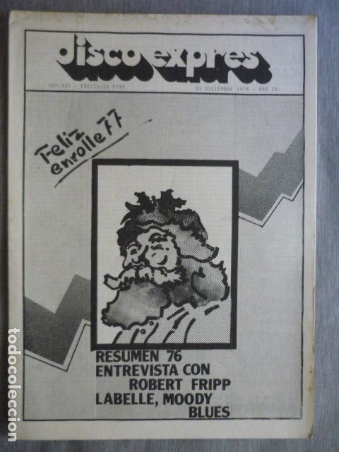 Magazines de musique: DISCO EXPRES N&ordm; 407 ROBERT FRIPP LABELLE MOODY BLUES